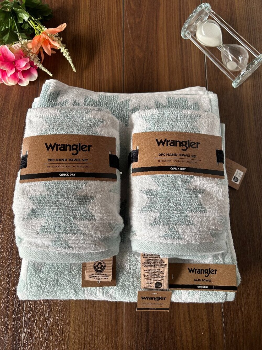 Wrangler - Bath Towel Set, Canyon Ikat Western Towel Set Including Bath & Hand